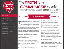 Tablet Screenshot of learningabouttype.com